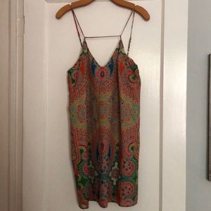 Colorful strappy mini dress